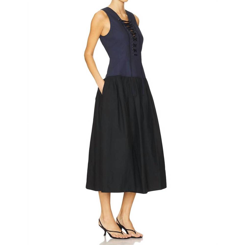 NEW ULLA JOHNSON denia dress in twilight colorblock - Picture 2 of 4